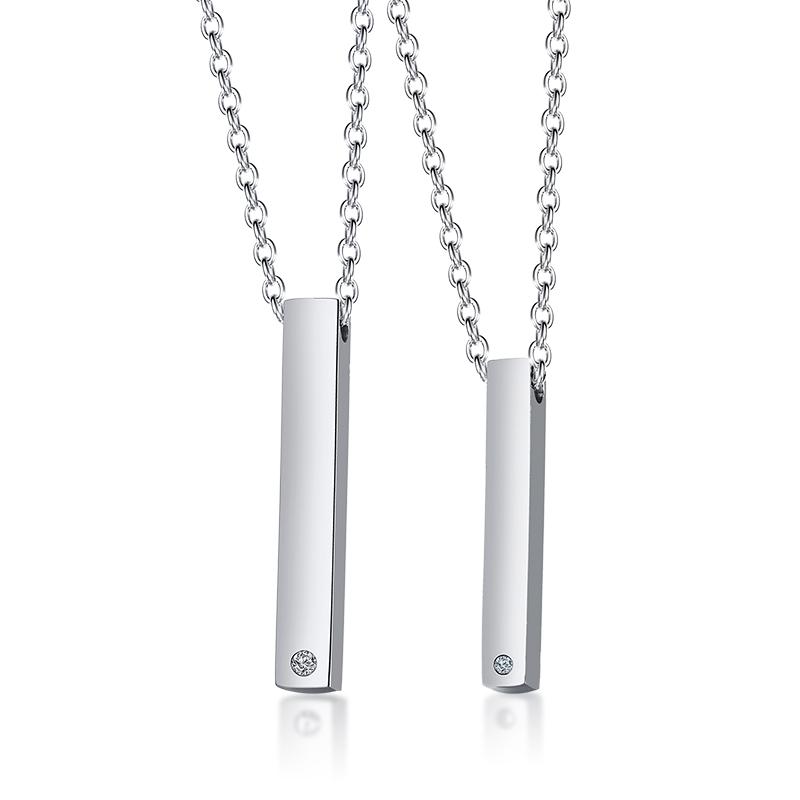Customize Engrave Couple Necklace for Women Men ID Tag Bar Pendant Silver Color Stainless Steel Lover Jewelry Anniversary Gifts
Customize Engrave Couple Necklace for Women Men ID Tag Bar Pendant Silver Color Stainless Steel Lover Jewelry Anniversary Gifts