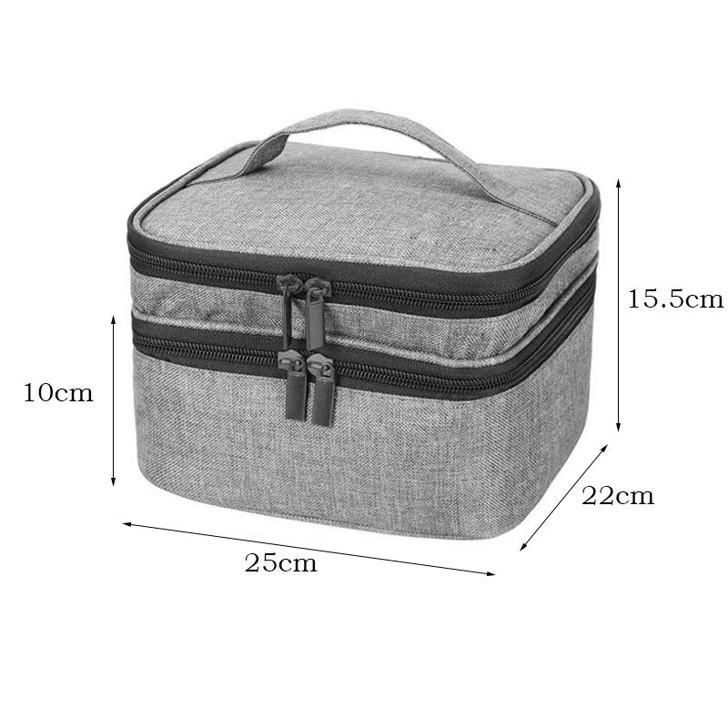 Storage Bags Double-Layer Nail Polish Organizer Bag Mask Cosmetic Holder Essential Oil Perfume Manicure Tools Handbag Carrying Box