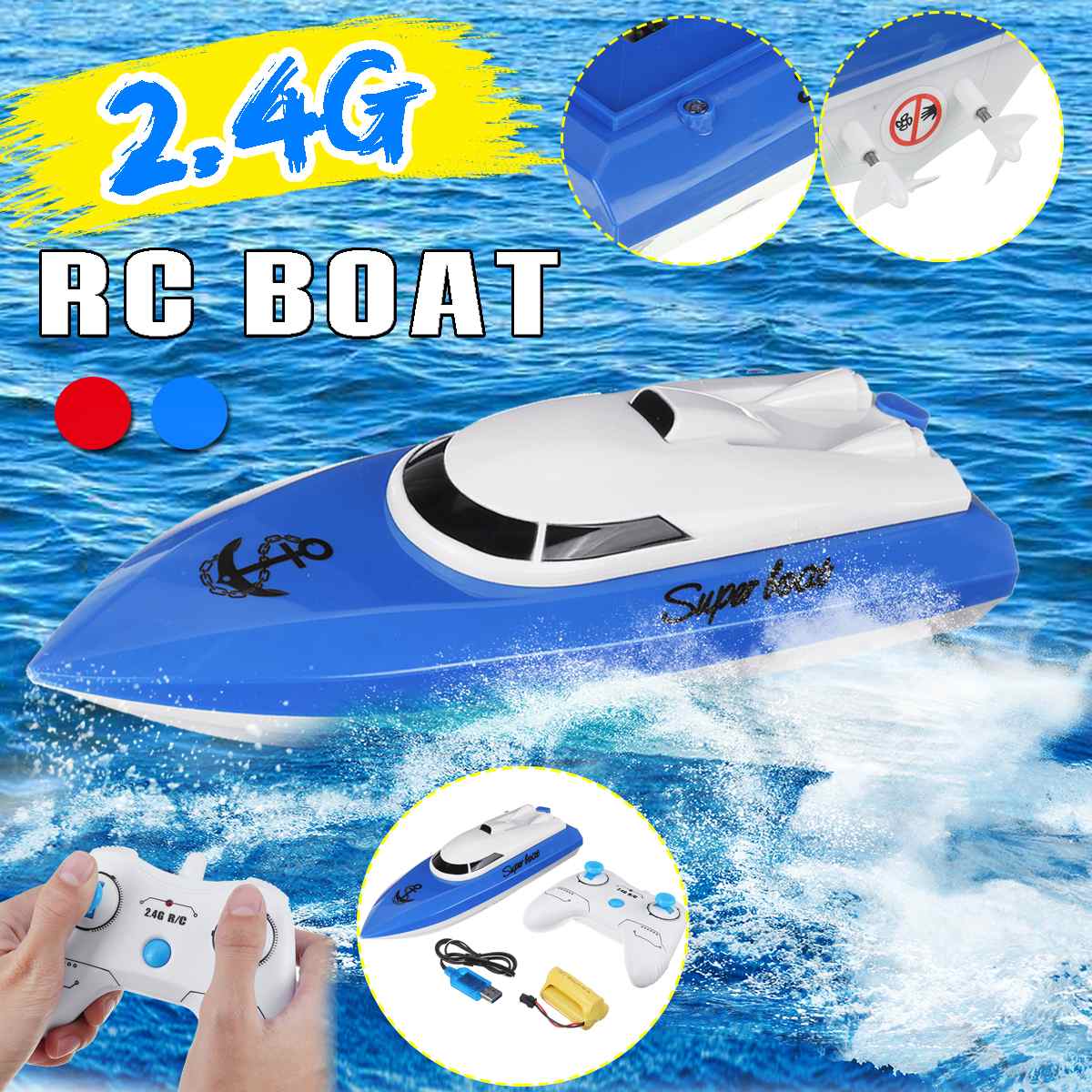 JJRC 40km/h High Speed RC Boat Radio Remote Control Dual Motor Boat Water Splashing Electric Motor Boat Toy Christmas Gift, Blue
JJRC 40km/h High Speed RC Boat Radio Remote Control Dual Motor Boat Water Splashing Electric Motor Boat Toy Christmas Gift, Blue