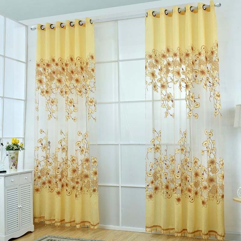 Fashion Floral Tulle Door Window Curtain Drape Panel Sheer Home Decorative Front Curtains FEA889, Light yellow
Fashion Floral Tulle Door Window Curtain Drape Panel Sheer Home Decorative Front Curtains FEA889, Light yellow