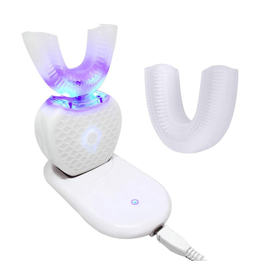 Smart 360° Automatic Electric Sonic Toothbrush U Type Tooth Brush USB Charging Tooth Teeth Whitening Blue Light Waterproof Adult 201113
Smart 360° Automatic Electric Sonic Toothbrush U Type Tooth Brush USB Charging Tooth Teeth Whitening Blue Light Waterproof Adult 201113