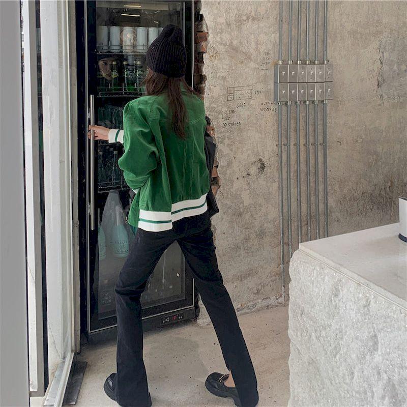 Women' Jackets Korean Style Loose Short Coat Autumn And Winter 2021 Collar Casual Long-sleeved Green Jacket Colorblock TOPS
Women' Jackets Korean Style Loose Short Coat Autumn And Winter 2021 Collar Casual Long-sleeved Green Jacket Colorblock TOPS