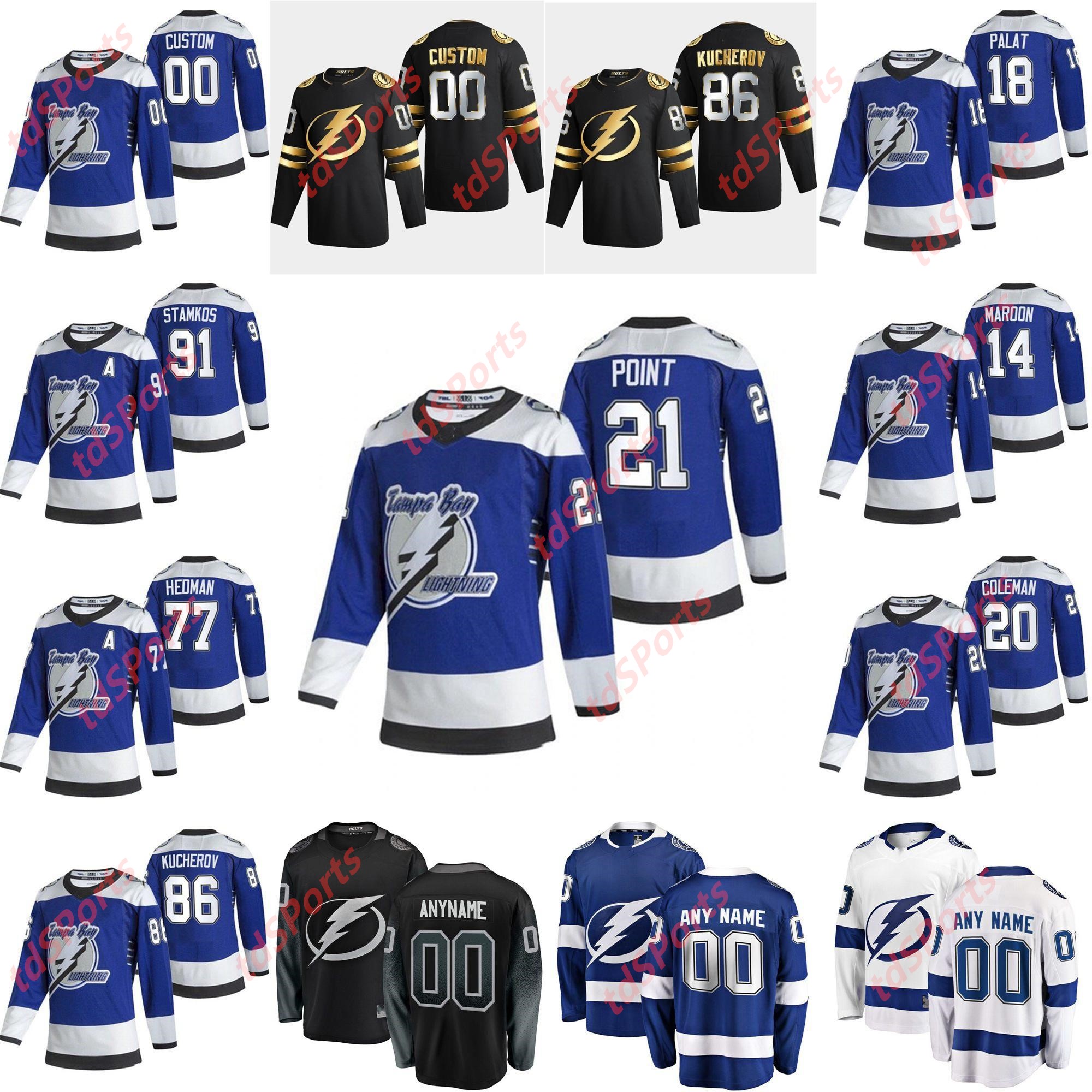 2021 Reverse Retro Tampa Bay Lightning Hockey Jersey Luke Schenn Scott Wedgewood Christopher Gibson Victor Hedman Steven Stamkos Mens Custom, Black;red
2021 Reverse Retro Tampa Bay Lightning Hockey Jersey Luke Schenn Scott Wedgewood Christopher Gibson Victor Hedman Steven Stamkos Mens Custom, Black;red