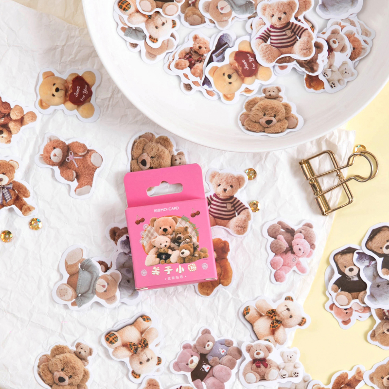 46 pcs/box kawaii brown bear stickers cute Japanese paper decoration collage bullet journal stationery stickers
46 pcs/box kawaii brown bear stickers cute Japanese paper decoration collage bullet journal stationery stickers