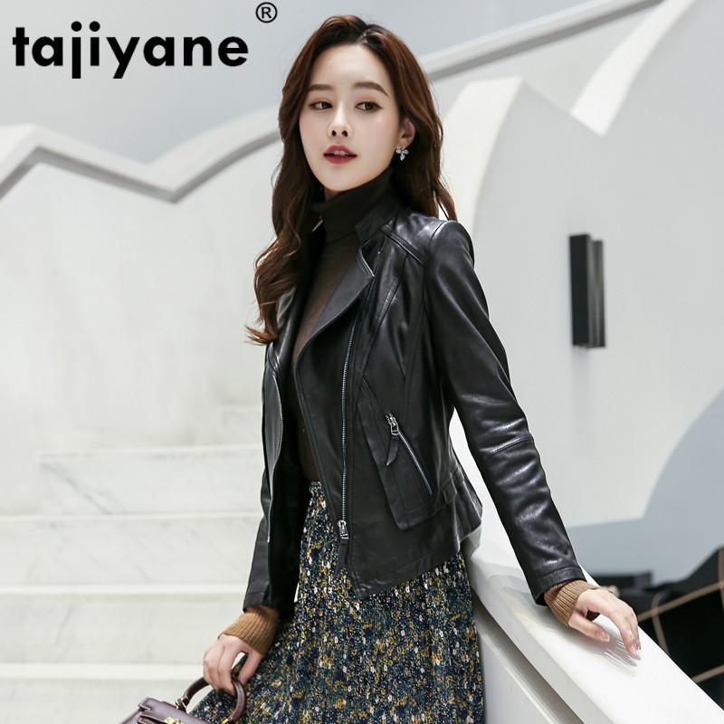 Tajiyane Women's Leather Jacket Short Motocycle Women Clothes Sheepskin Coat Female Spring Autumn Motos Jackets CN196P11 WPY560, Black
Tajiyane Women's Leather Jacket Short Motocycle Women Clothes Sheepskin Coat Female Spring Autumn Motos Jackets CN196P11 WPY560, Black