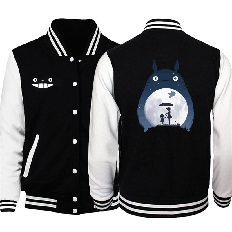 Japan Cartoon Cute Totoro Winter Hot Sale 2019 New Mens Hoody Jacket Fashion Anime Print Baseball Clothing Bomber Jackets Man T200502, Black white 6
Japan Cartoon Cute Totoro Winter Hot Sale 2019 New Mens Hoody Jacket Fashion Anime Print Baseball Clothing Bomber Jackets Man T200502, Black white 6