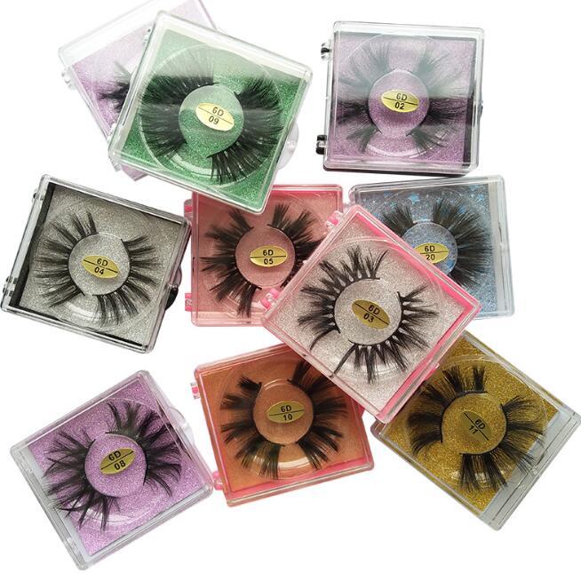 6D Mink Eyelashes Eye Makeup Mink False Lashes Soft Natural Thick Fake Eyelashes Eye Lashes Extension Beauty Tools With Box Pestanas De Vison 6D