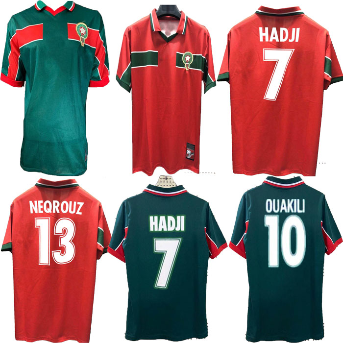 Morocco retro soccer jersey 98 99 Maroc home away 1998 Hadji BASSIR OUAKILI NEQROUZ ABRAMI vintage classic old football shirt, Black;yellow
Morocco retro soccer jersey 98 99 Maroc home away 1998 Hadji BASSIR OUAKILI NEQROUZ ABRAMI vintage classic old football shirt, Black;yellow