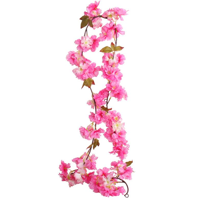Artificial silk Pink white cherry blossom vine wedding garland wreath wall hanging rattan floral wedding arches decorations
Artificial silk Pink white cherry blossom vine wedding garland wreath wall hanging rattan floral wedding arches decorations