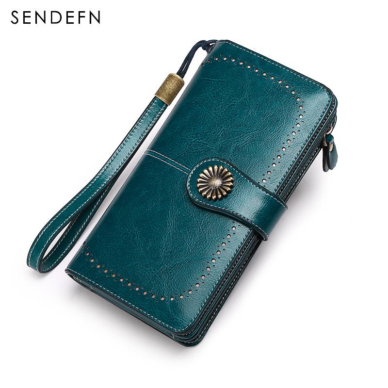SENDEFN Women Clutch New Wallet Split Leather Female Long Wallet Women Zipper Purse Strap Coin Purse For iPhone 7 5162S2-8, Black
SENDEFN Women Clutch New Wallet Split Leather Female Long Wallet Women Zipper Purse Strap Coin Purse For iPhone 7 5162S2-8, Black