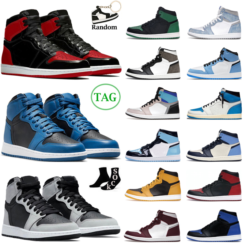 Jordam 1 1s Jumpman Basketball Shoes Men Women Jorden 1 Dark Marina Blue Bred Patent Bordeaux Hyper Royal University Blue Obsidian Mens Trainers Sport Sneakers, #42 
Jordam 1 1s Jumpman Basketball Shoes Men Women Jorden 1 Dark Marina Blue Bred Patent Bordeaux Hyper Royal University Blue Obsidian Mens Trainers Sport Sneakers, #42