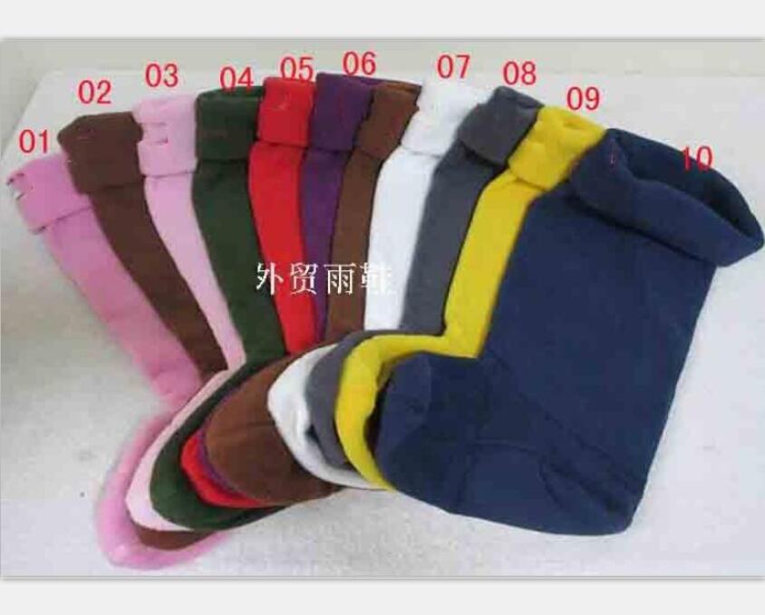 New Women Rainshoes Inner Liner Winter Warm Socks Rain Shoes Fleece Socks 001