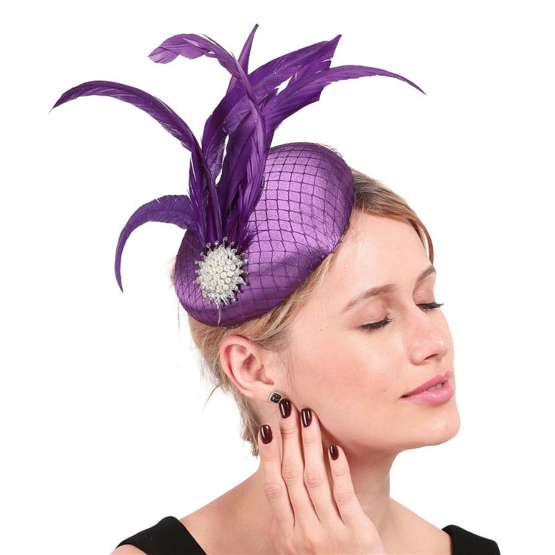 Charming Purple Feather Fascinator Hair Clips Hat Headband Mesh Bridal Wedding Veil Wedding Party Satin Fedora Chapeau Ladies
Charming Purple Feather Fascinator Hair Clips Hat Headband Mesh Bridal Wedding Veil Wedding Party Satin Fedora Chapeau Ladies