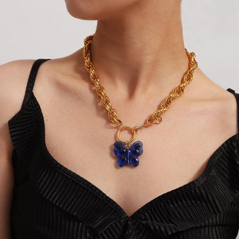 2020 Kpop Harajuku Cute Gold Crystal Big Blue Butterfly Pendants Necklace For Women Link Chain Bijoux Femme Birthday Gift
2020 Kpop Harajuku Cute Gold Crystal Big Blue Butterfly Pendants Necklace For Women Link Chain Bijoux Femme Birthday Gift