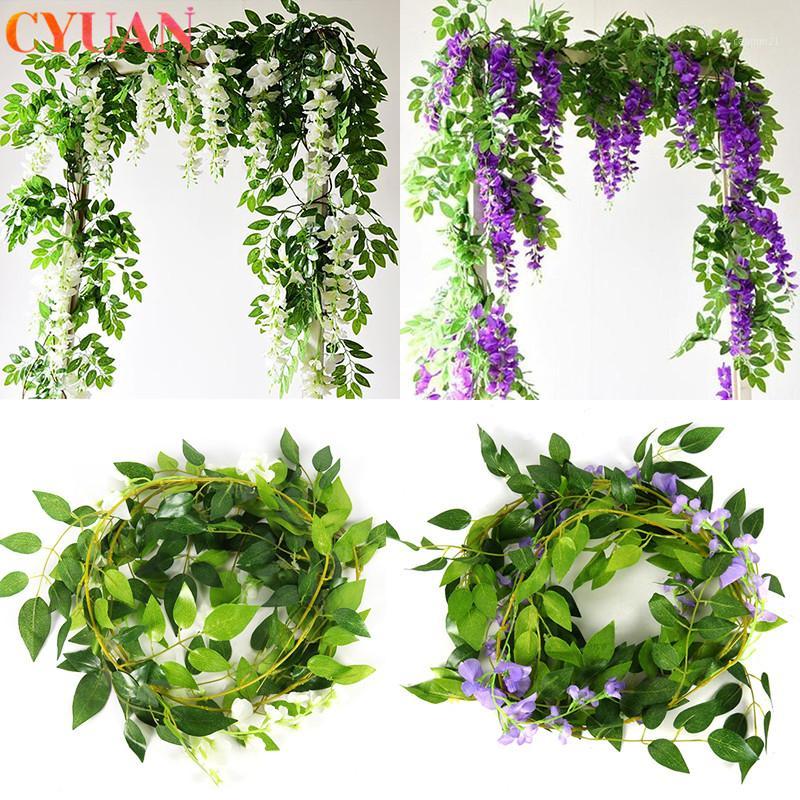 190cm Artificial Wisteria Flowers Rattan String Vine Leaves Wedding Arch Decoration Home Garden Wall Hanging Garland Fake Flower1, Style c
190cm Artificial Wisteria Flowers Rattan String Vine Leaves Wedding Arch Decoration Home Garden Wall Hanging Garland Fake Flower1, Style c