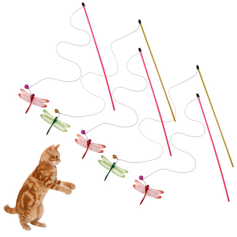 5pcs Funny Cat Stick Wire Toy Pet Dog Cat Teaser Wand Solid Colourful Toy Dragonfly with Bell for Cats Pet Products
5pcs Funny Cat Stick Wire Toy Pet Dog Cat Teaser Wand Solid Colourful Toy Dragonfly with Bell for Cats Pet Products