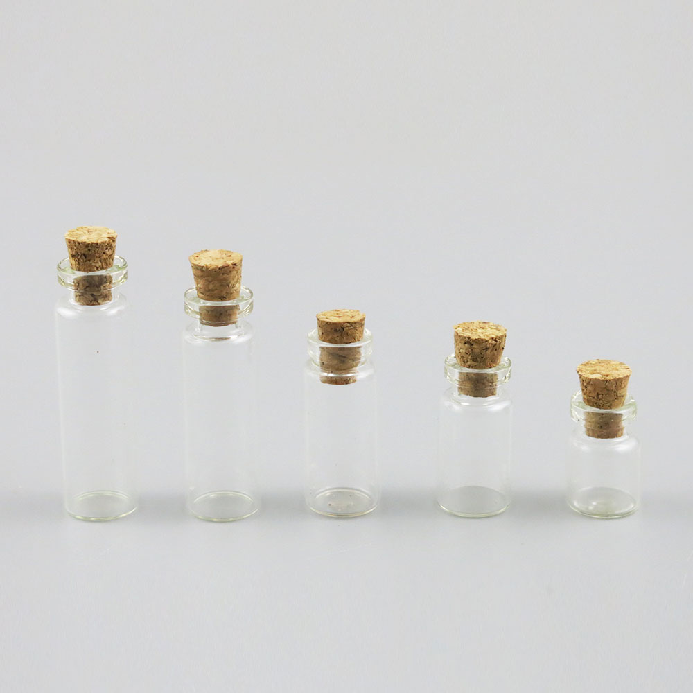 10pcs Lovely 1ml 1.5ml 2ml 2.5ml Mini Clear Glass bottle vial with wooden cork stopper Empty Wishing for Gift Storage
10pcs Lovely 1ml 1.5ml 2ml 2.5ml Mini Clear Glass bottle vial with wooden cork stopper Empty Wishing for Gift Storage