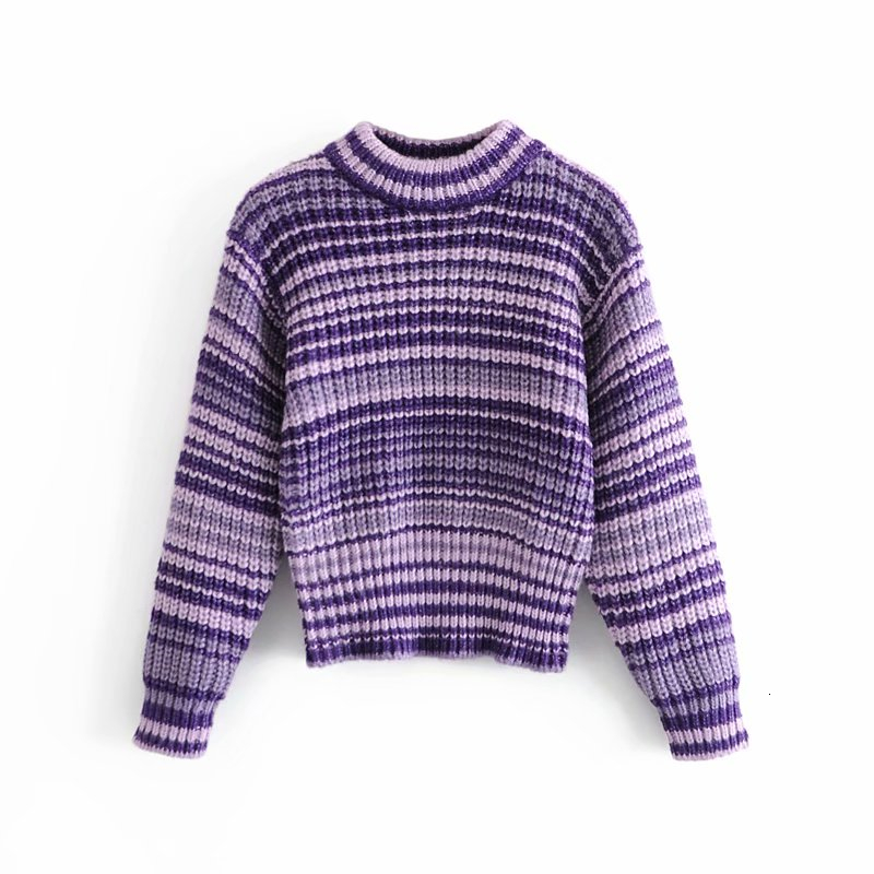 2021 New Elegant Women Striped Gradient Sweater Fashion Ladies Turtleneck Knitted Tops Streetwear Female Chic Thick Pullovers 7acb, Purple
2021 New Elegant Women Striped Gradient Sweater Fashion Ladies Turtleneck Knitted Tops Streetwear Female Chic Thick Pullovers 7acb, Purple
