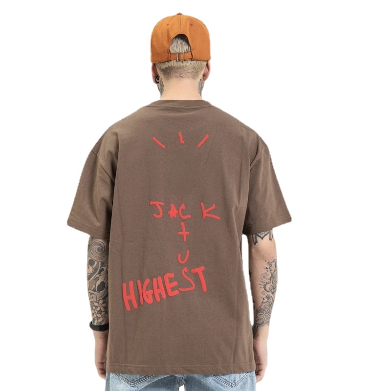 Round Neck Loose Brand Men's T-shirts Hip Hop Rap Designer Letter Print Oversize Short Sleeve T-Shirt Men Spring Summer, Brown
Round Neck Loose Brand Men's T-shirts Hip Hop Rap Designer Letter Print Oversize Short Sleeve T-Shirt Men Spring Summer, Brown