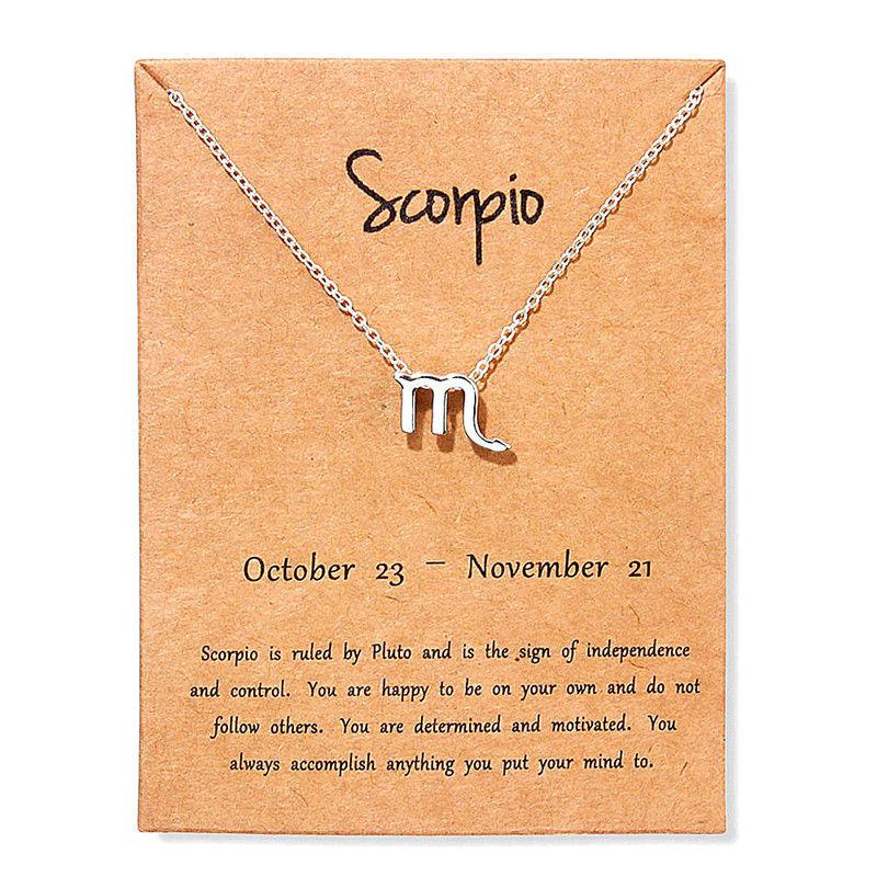 Hot Vintage Scorpio Aries Virgo Message Card Jewelry 12 Constellation Pendant Necklace Necklaces For Women Birthday Gift
Hot Vintage Scorpio Aries Virgo Message Card Jewelry 12 Constellation Pendant Necklace Necklaces For Women Birthday Gift