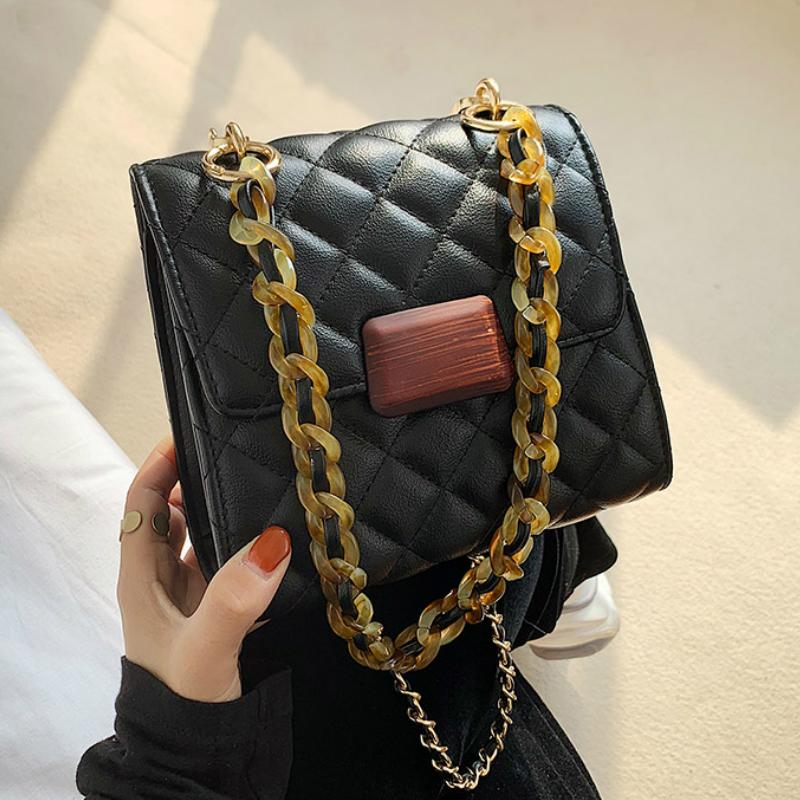 Lattice Square Crossbody bag 2021 Fashion New High quality PU Leather Women's Designer Handbag Chain Shoulder Messenger Bag, Black
Lattice Square Crossbody bag 2021 Fashion New High quality PU Leather Women's Designer Handbag Chain Shoulder Messenger Bag, Black