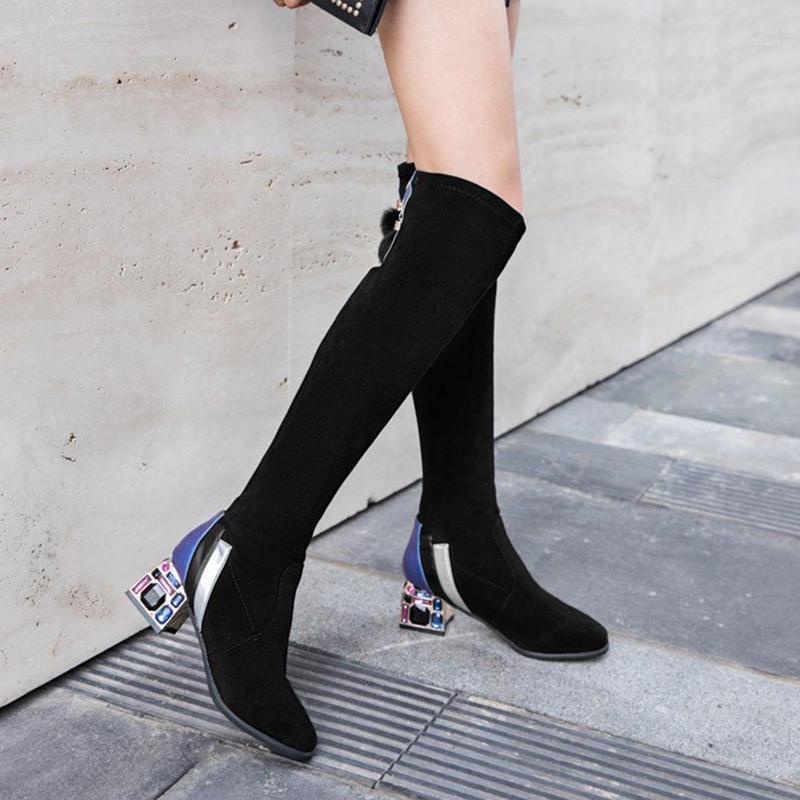 Woman Winter Flock Zipper Long Boots Women Rhinestone Thick Heel Mujer 2020 Shoes Nice High Heels Over The Knee Boots1, Gray
Woman Winter Flock Zipper Long Boots Women Rhinestone Thick Heel Mujer 2020 Shoes Nice High Heels Over The Knee Boots1, Gray