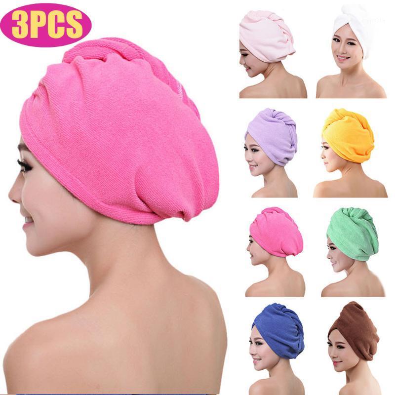 3PCS/Set Coral Velvet Dry Hair Bath Towel Microfiber Quick Drying Turban Super Absorbent Women Hair Cap Wrap with Button thicken1, Green 
3PCS/Set Coral Velvet Dry Hair Bath Towel Microfiber Quick Drying Turban Super Absorbent Women Hair Cap Wrap with Button thicken1, Green