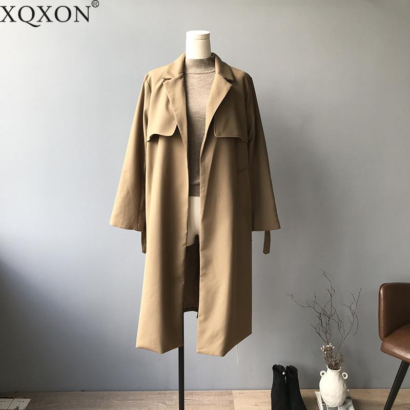 Autumn 2020 Women Long Trench Coat Korean style Overknee Feminine Outwear Windbreaker, Khaki
Autumn 2020 Women Long Trench Coat Korean style Overknee Feminine Outwear Windbreaker, Khaki