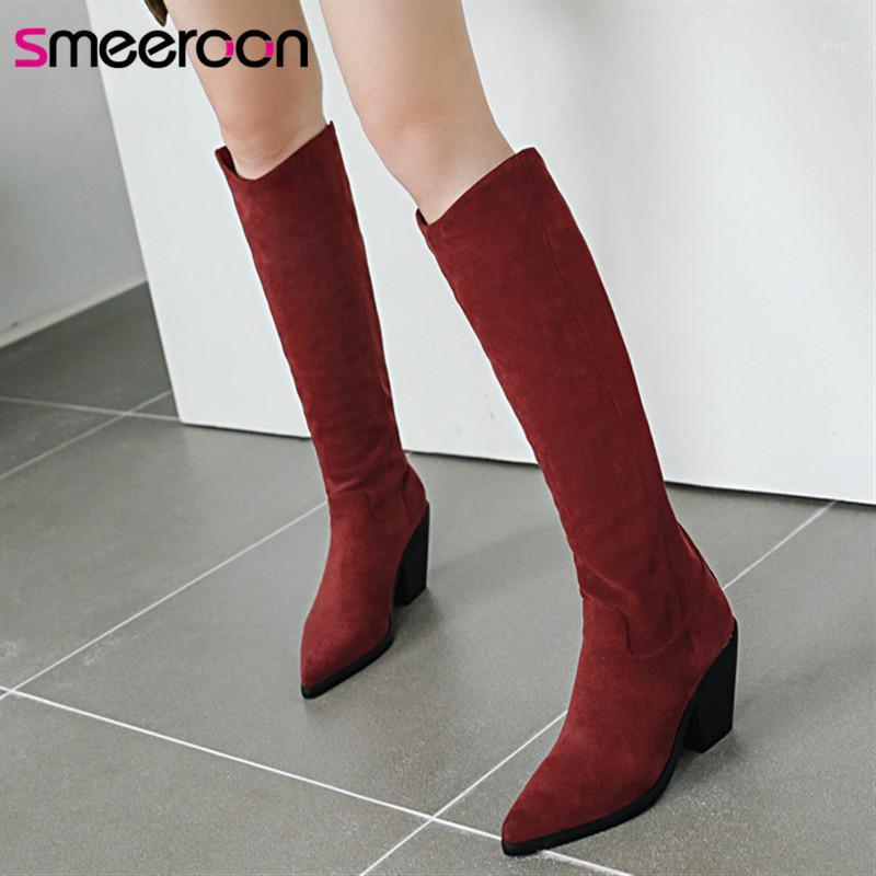 Smeeroon 2020 winter new arrive sexy women's knee high boots pointed toe slip on shoes high heels boots hot fashion female1, Wine red
Smeeroon 2020 winter new arrive sexy women's knee high boots pointed toe slip on shoes high heels boots hot fashion female1, Wine red
