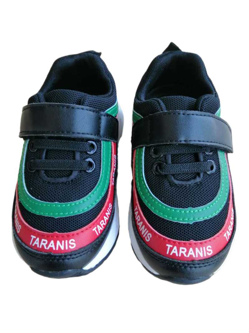 Kids Shoes Taranis: Black, non-slip, wearable, breathable travel sneakers for boys and girls
Kids Shoes Taranis: Black, non-slip, wearable, breathable travel sneakers for boys and girls