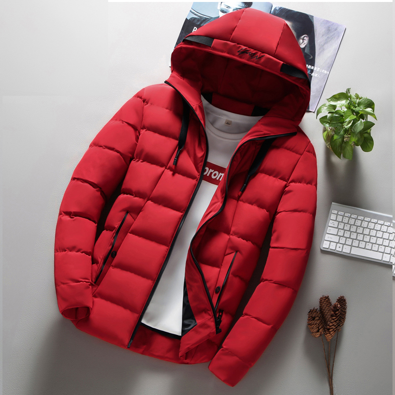 Winter Men Solid Color Parkas High Quality Hooded Jackets Mens Hoodies Warm Thick Jacket Male Fashion Casual Parka Coat 201127