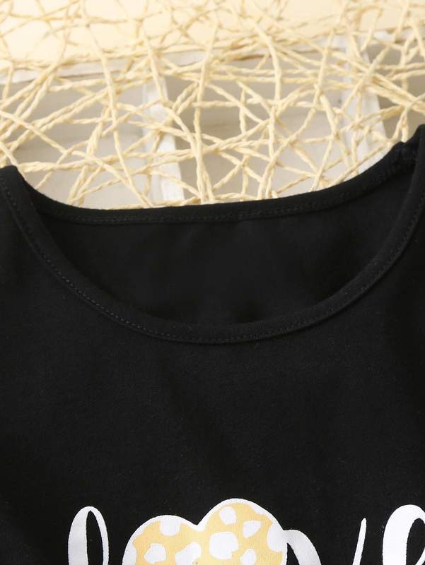 Toddler Girls Heart And Letter Graphic Combo Dress SHE