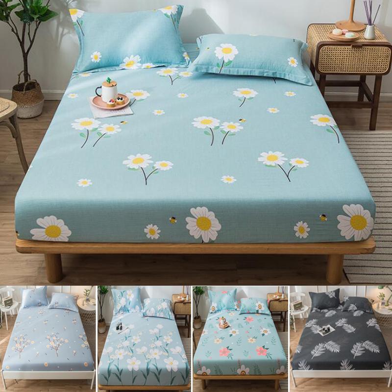 1pc Floral Fitted Sheet With Elastic Band Bed Sheet Mattress Cover Eco Printed 120/150/180x200cm 100% Cotton, Design 5
1pc Floral Fitted Sheet With Elastic Band Bed Sheet Mattress Cover Eco Printed 120/150/180x200cm 100% Cotton, Design 5