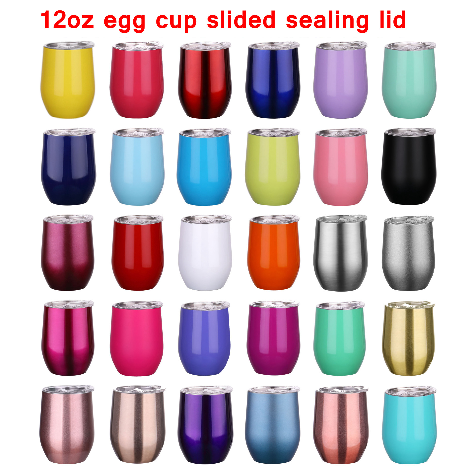 12oz Egg Cup Mug Stainless Steel Wine Tumbler Double Wall Eggs Shape Cups Tumblers With Sealing Lid Insulated Glasses Drinkware Favors YFA2717, With slided sealing lid
12oz Egg Cup Mug Stainless Steel Wine Tumbler Double Wall Eggs Shape Cups Tumblers With Sealing Lid Insulated Glasses Drinkware Favors YFA2717, With slided sealing lid