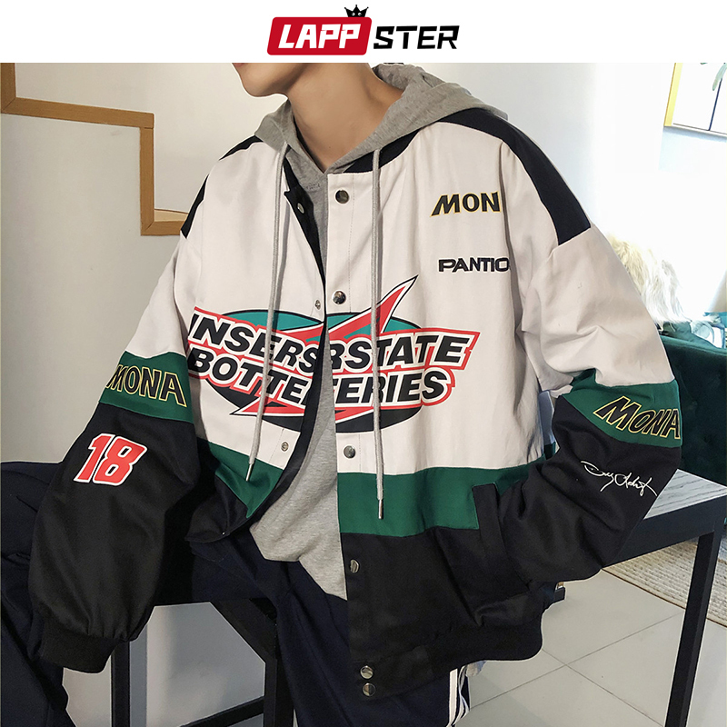 LAPPSTER Men Patchwork Streetwear Bomber Jackets Autumn Mens Korean Fashions Windbreaker Harajuku Hip Hop Jackets Coats 201118