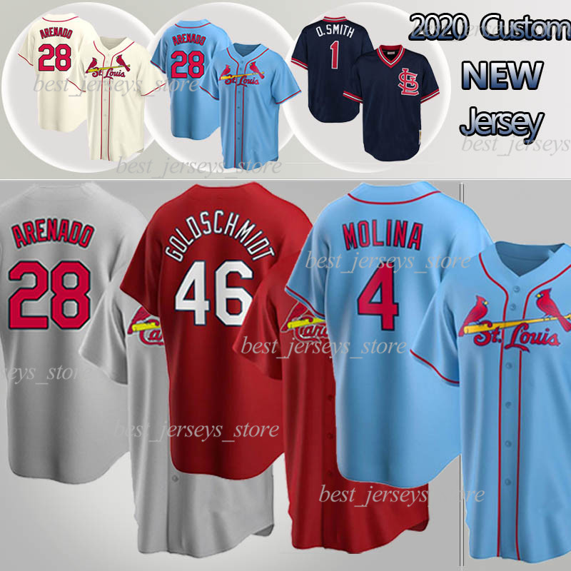 28 Nolan Arenado St. Louis Baseball Jerseys Cardinal 4 Yadier Molina 46 Paul Goldschmidt 1 Ozzie Smith 13 Matt Carpenter custom, Blue;black
28 Nolan Arenado St. Louis Baseball Jerseys Cardinal 4 Yadier Molina 46 Paul Goldschmidt 1 Ozzie Smith 13 Matt Carpenter custom, Blue;black