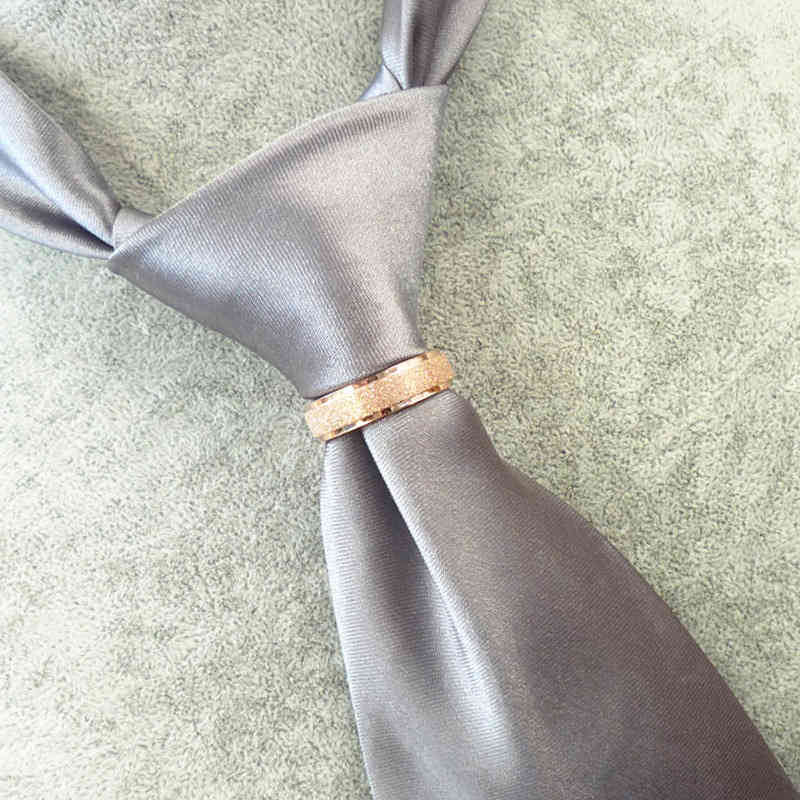 Corbata Scarf Necktie Tie Hoop Men's Wedding Photo Trip Photography Bridegroom's Counter Ring