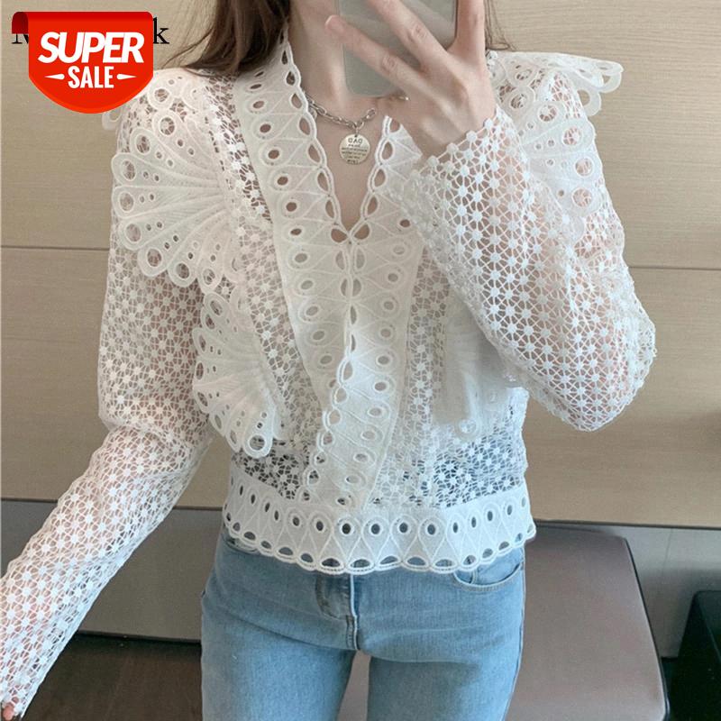 New Spring Long Sleeve White Blouse Shirt Women Puff Sleeve Casual Blouses Hollow Out V-neck Lace Shirt Tops Female Blusas 12960 #jL2f
New Spring Long Sleeve White Blouse Shirt Women Puff Sleeve Casual Blouses Hollow Out V-neck Lace Shirt Tops Female Blusas 12960 #jL2f