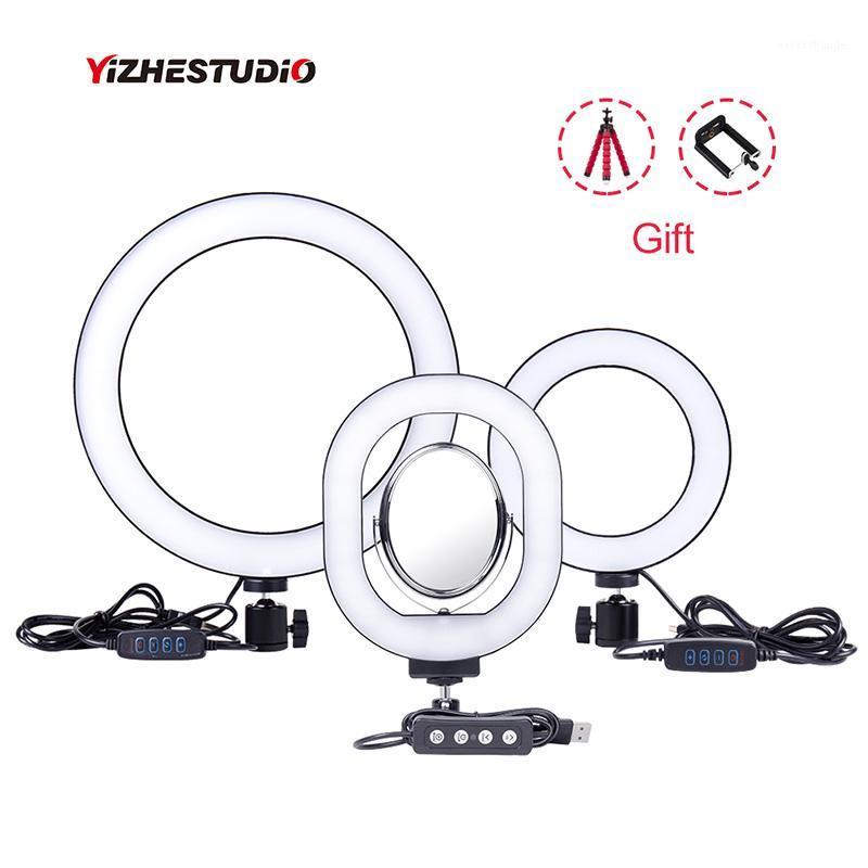 Yizhestudio 6"/10" Ring Light Dimmable LED Selfie Ring Lights for Live Studio Makeup Photography with Free Tripods Phone Clip1 
Yizhestudio 6"/10" Ring Light Dimmable LED Selfie Ring Lights for Live Studio Makeup Photography with Free Tripods Phone Clip1