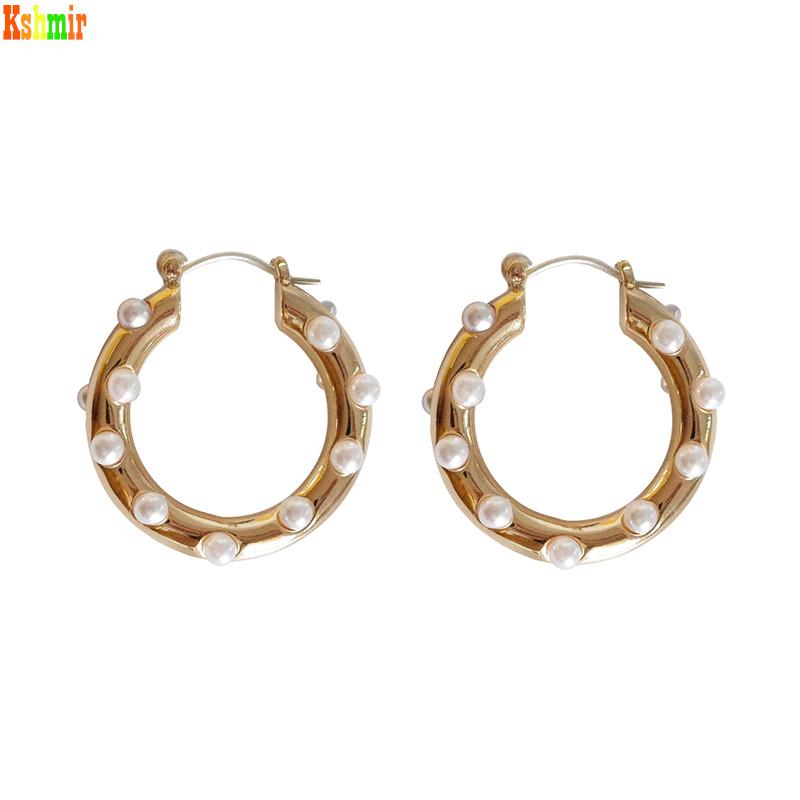 Kshmir High Sense of Circle Earring Ear Buckle Eardrop European and American Temperament Inlaid Pearl Female Women Geometric
Kshmir High Sense of Circle Earring Ear Buckle Eardrop European and American Temperament Inlaid Pearl Female Women Geometric