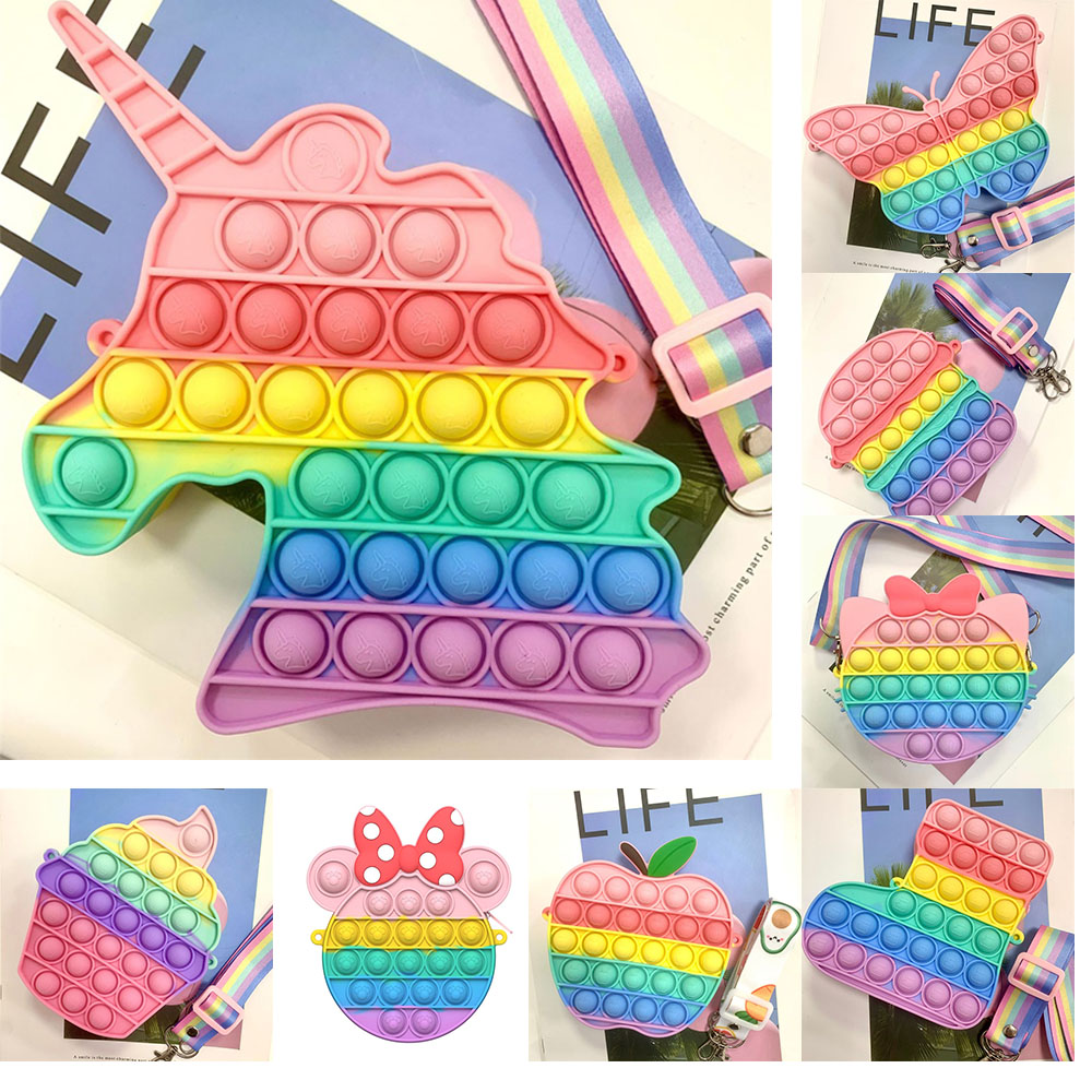 Decompression Toys Bubble toy bag Cute Fruit Shape Hamburger Portable Finger POP Candy Colors Silicone Shoulder Messenger Fashion
Decompression Toys Bubble toy bag Cute Fruit Shape Hamburger Portable Finger POP Candy Colors Silicone Shoulder Messenger Fashion