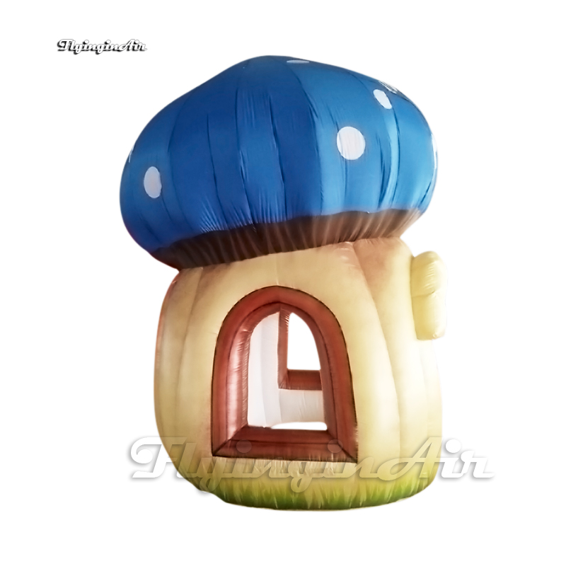 Outdoor Inflatable Playhouse Mushroom Tent 4m Multicolor Blow Up Camping Hut For Party Events