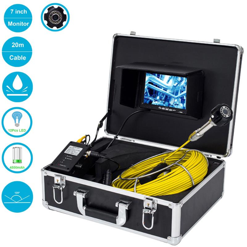 20m Hot Sale Pipe Sewer Drain Inspection Camera System 7inch LCD Monitor 23mm 12pcs LEDS
20m Hot Sale Pipe Sewer Drain Inspection Camera System 7inch LCD Monitor 23mm 12pcs LEDS