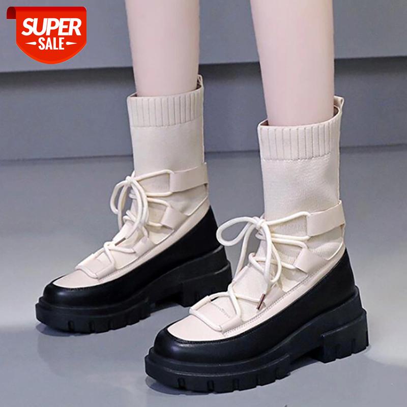 Knitting Sock Boots Women Stretch Fabric Round Toe Lace-up Ankle Boots Fashion Platform Short Booties Female Shoes Buty Damskie #fQ2Z, Beige
Knitting Sock Boots Women Stretch Fabric Round Toe Lace-up Ankle Boots Fashion Platform Short Booties Female Shoes Buty Damskie #fQ2Z, Beige