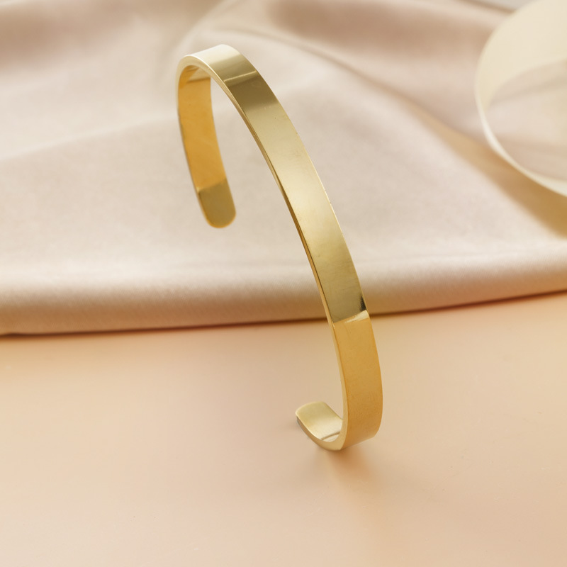 Stainless Steel Cuff Bangle Bracelets Handcuff Bracelet for Women Bulk Jewelry Making Wholesale Price