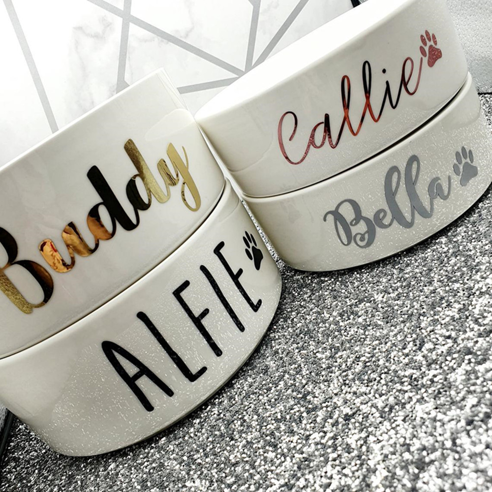 personalized name bowls , Cutom ceramic dog cat feeder / white pet bowl accessory favors gifts Y200917
personalized name bowls , Cutom ceramic dog cat feeder / white pet bowl accessory favors gifts Y200917