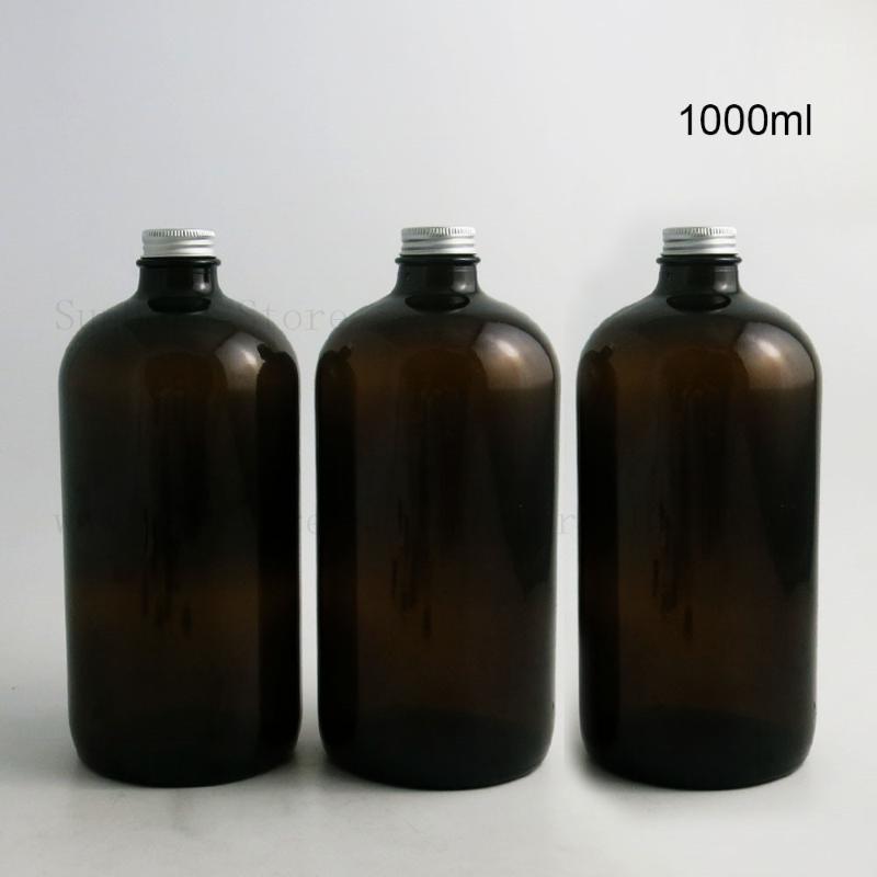 1000ml Large Empty Refillable 33Oz Dark Amber Boston Round Glass Liquid Bottle with Aluminium caps1
1000ml Large Empty Refillable 33Oz Dark Amber Boston Round Glass Liquid Bottle with Aluminium caps1