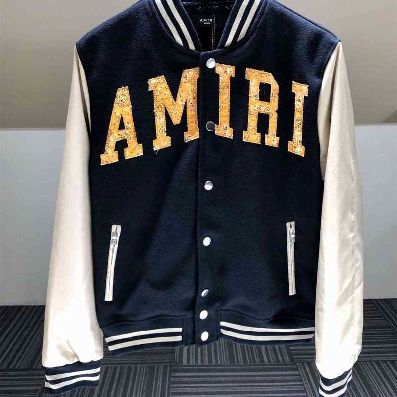 Designer Amir i Men's Clothing Italian in Autumn and Winter of 21 Black English Popular Baseball Jacket, Black;brown
Designer Amir i Men's Clothing Italian in Autumn and Winter of 21 Black English Popular Baseball Jacket, Black;brown