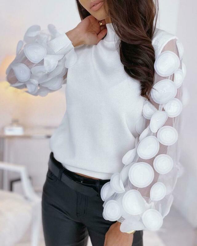 Imcute Women Turtleneck Mesh Flower Long Sheer Sleeve Sweater Tops Pullover Casual Blouse Shirt Slim Jumper Clubwear, Black
Imcute Women Turtleneck Mesh Flower Long Sheer Sleeve Sweater Tops Pullover Casual Blouse Shirt Slim Jumper Clubwear, Black