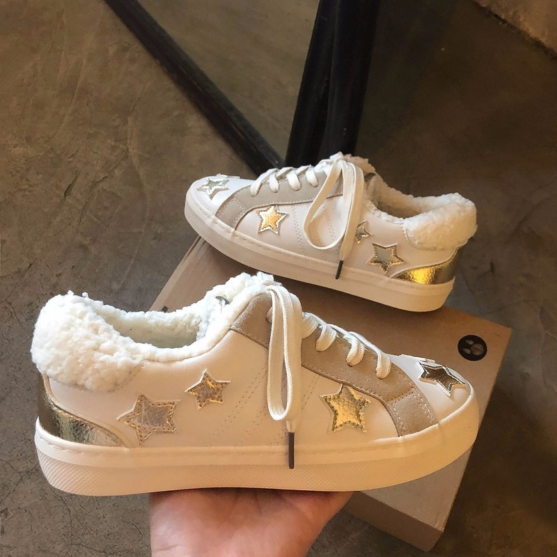 winter Lace-up Fashion Women Casual Solid Canvas Female Comfortable Star Shoes Woman S13-30 Y200801